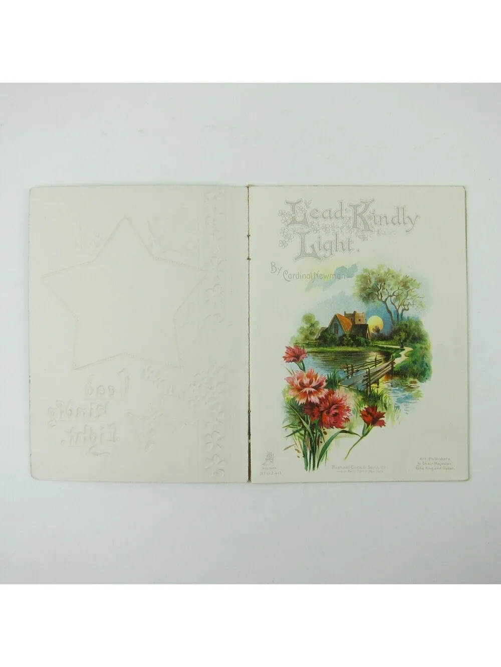 Victorian Child's Picture Prayer Book Lead Kindly Light Raphael Tuck Antique